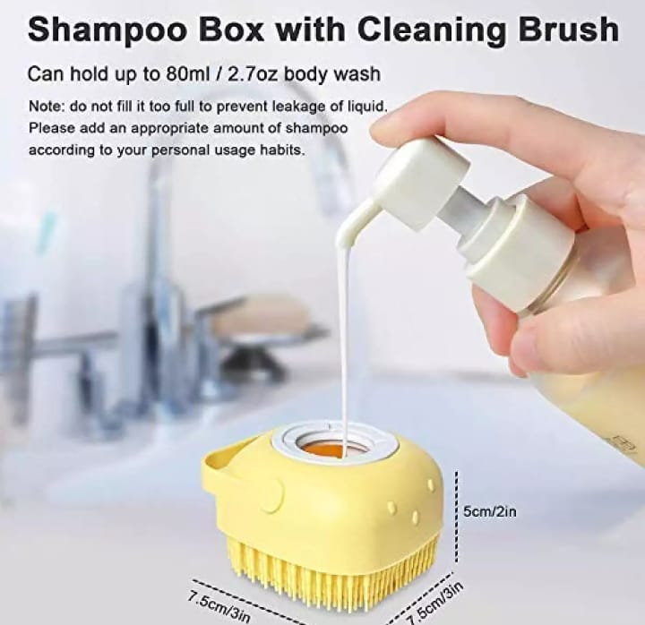 2 in 1 Silicone Bath brush Soap Dispenser