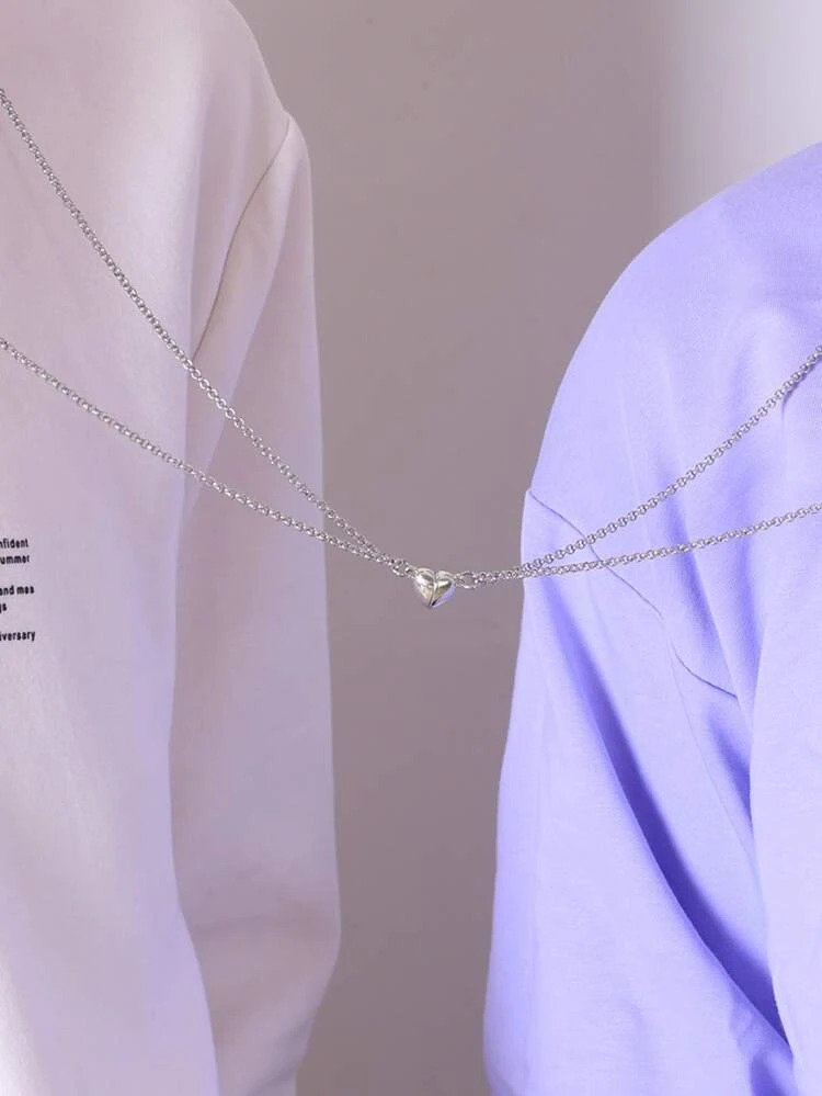 Magnetic Heart Necklace Pair Set(2 Piece)